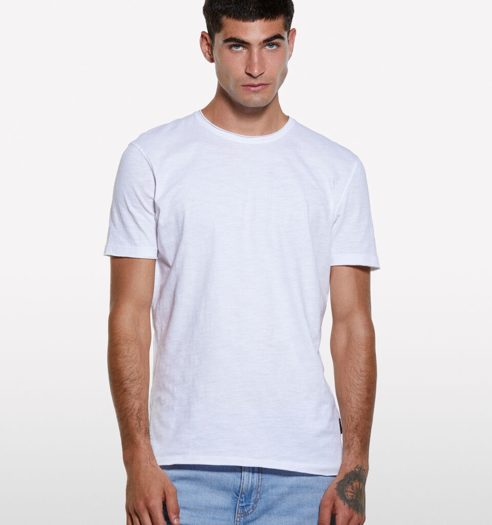 T-shirt blanc slim à manches courtes - t-shirts à manches courtes pour homme - Blanc | Sisley image number 3